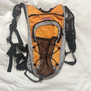 Coleman Max Hydration Backpack ONLY Orange Hiking Outdoor Biking Sportwear EMPTY